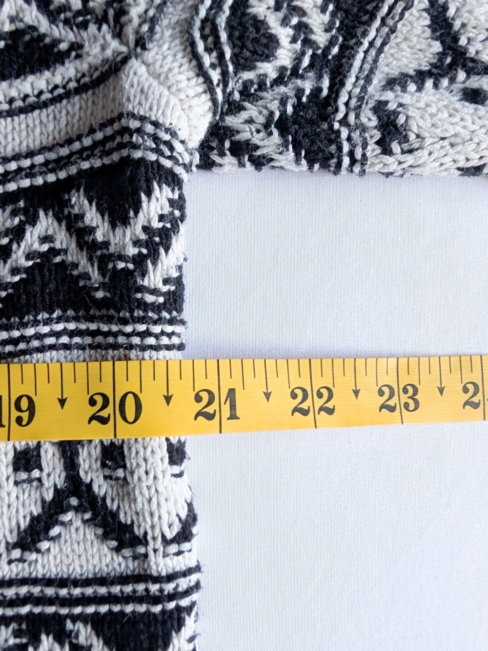 Chaps Black & Cream Fair Isle Patterned Knit Mock Neck Sweater Ski Apres Sz Lg - Picture 5 of 8